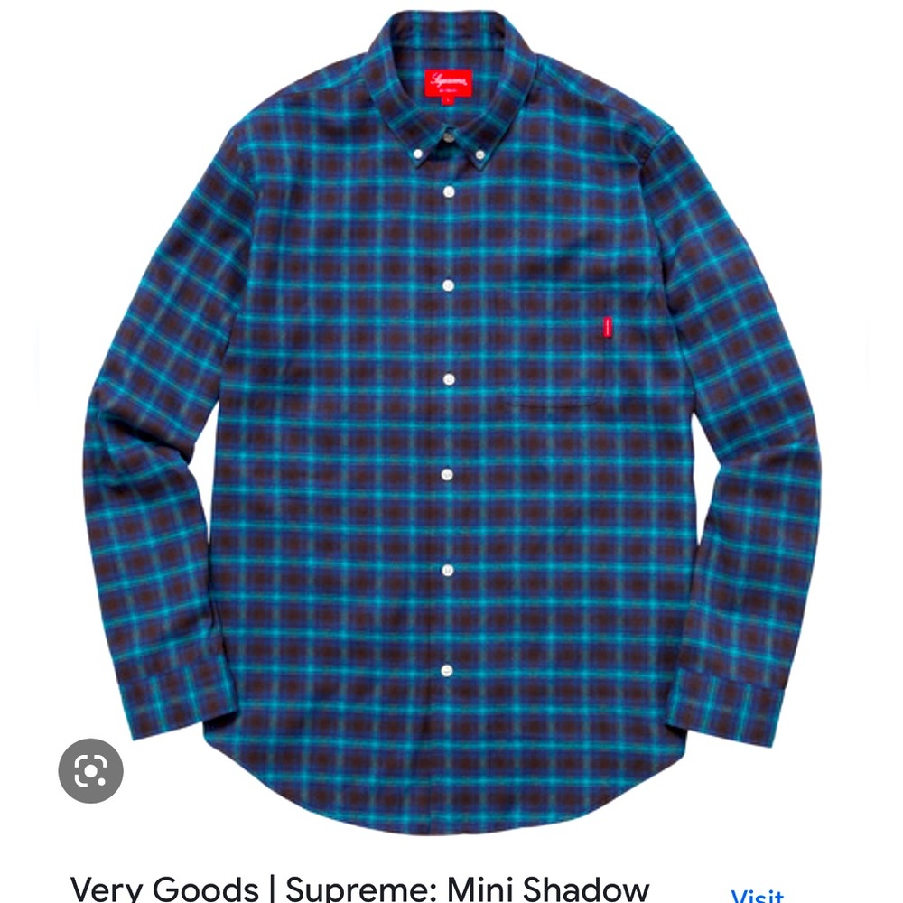 Supreme blue flannel Large